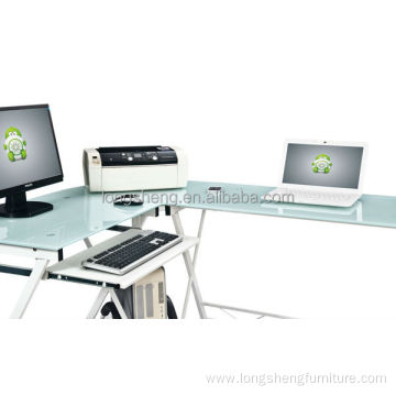 Corner Workstation Glass office desk